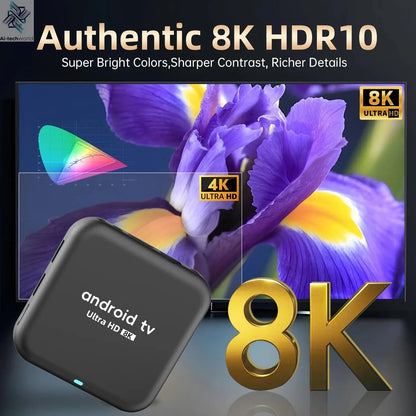 Q18 8K RK3518 Smart TV Box Android 16 Google Assistant BT6.0 Ram 4GB 8GB Rom 64GB 128GB 256GB Wifi 5G Media Player Set Top Box Ai-TechWorld 