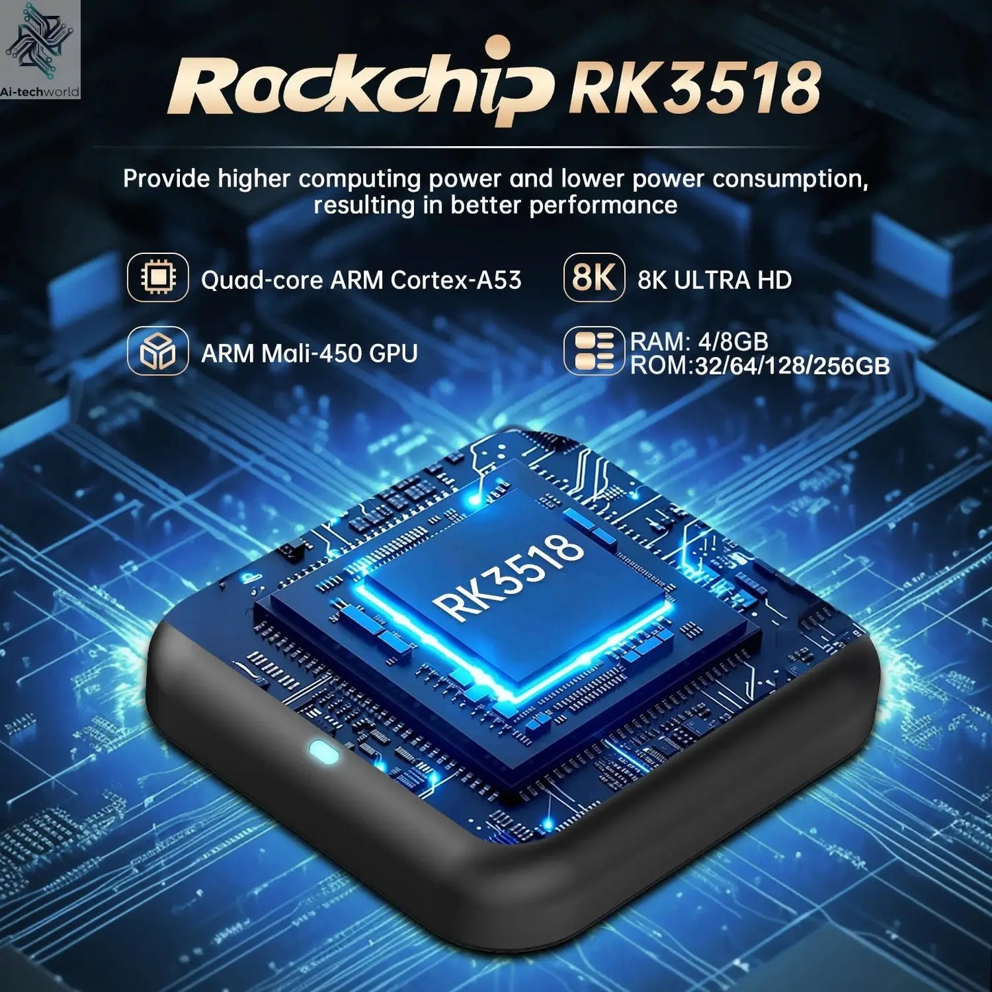 Q18 8K RK3518 Smart TV Box Android 16 Google Assistant BT6.0 Ram 4GB 8GB Rom 64GB 128GB 256GB Wifi 5G Media Player Set Top Box Ai-TechWorld 
