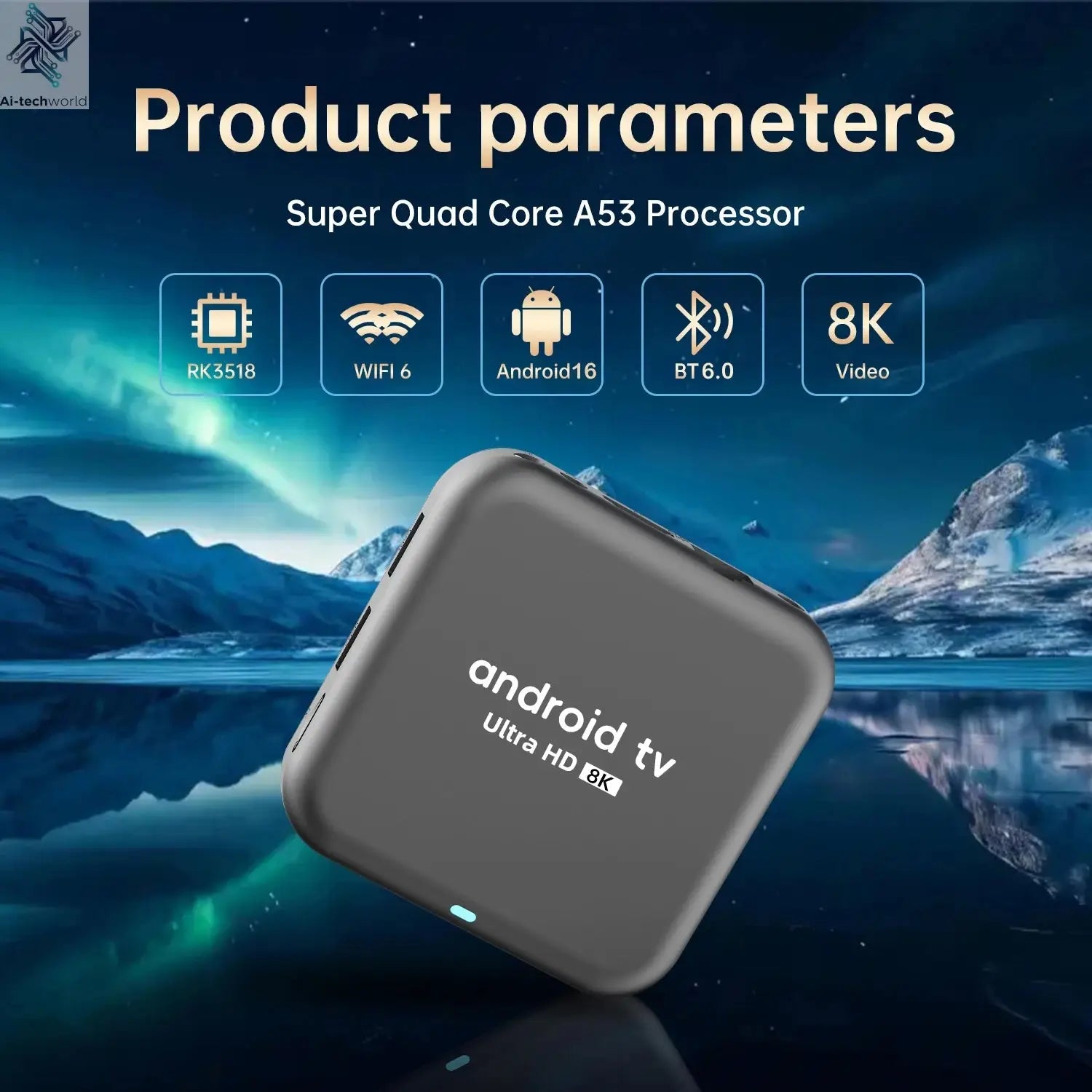 Q18 8K RK3518 Smart TV Box Android 16 Google Assistant BT6.0 Ram 4GB 8GB Rom 64GB 128GB 256GB Wifi 5G Media Player Set Top Box Ai-TechWorld 