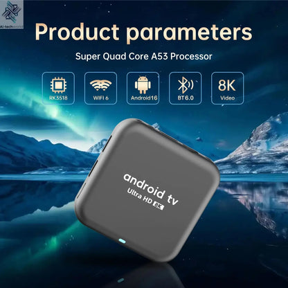 Q18 8K RK3518 Smart TV Box Android 16 Google Assistant BT6.0 Ram 4GB 8GB Rom 64GB 128GB 256GB Wifi 5G Media Player Set Top Box Ai-TechWorld 