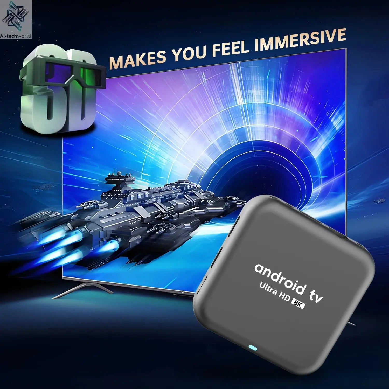 Q18 8K RK3518 Smart TV Box Android 16 Google Assistant BT6.0 Ram 4GB 8GB Rom 64GB 128GB 256GB Wifi 5G Media Player Set Top Box Ai-TechWorld 
