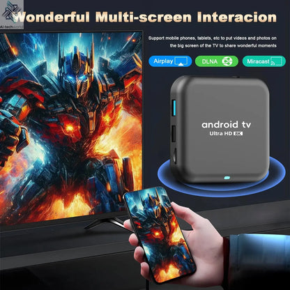 Q18 8K RK3518 Smart TV Box Android 16 Google Assistant BT6.0 Ram 4GB 8GB Rom 64GB 128GB 256GB Wifi 5G Media Player Set Top Box Ai-TechWorld 