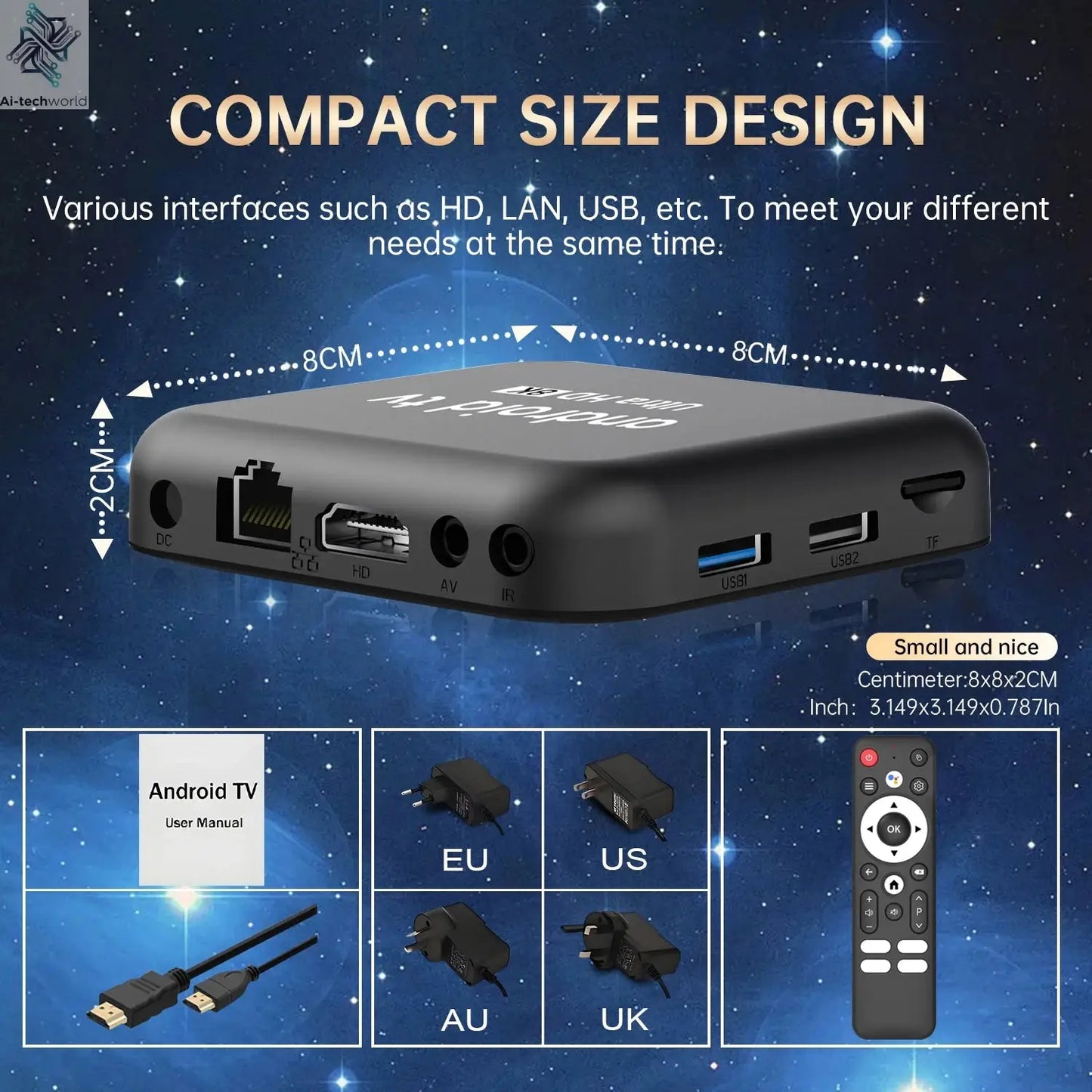 Q18 8K RK3518 Smart TV Box Android 16 Google Assistant BT6.0 Ram 4GB 8GB Rom 64GB 128GB 256GB Wifi 5G Media Player Set Top Box Ai-TechWorld 