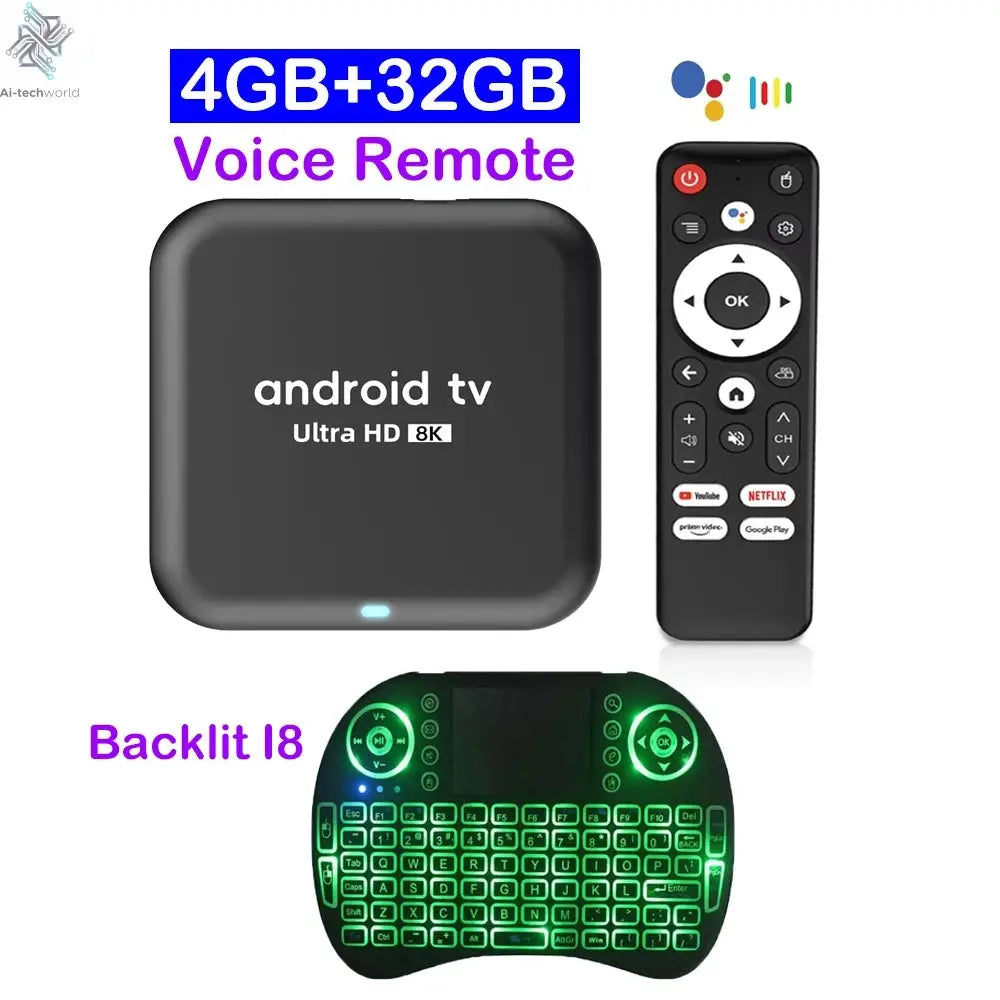 Q18 8K RK3518 Smart TV Box Android 16 Google Assistant BT6.0 Ram 4GB 8GB Rom 64GB 128GB 256GB Wifi 5G Media Player Set Top Box Ai-TechWorld 