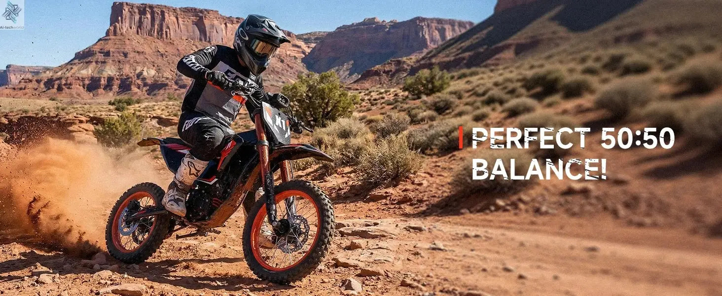 QRONGE X1 Spark Electric Dirt Bike 4500W Peak Motor 60V 28.8AH Electric Motorcycle 60 Miles Range 14/12" Fat Tire Snow E-bike ﻿ - Ai-TechWorld