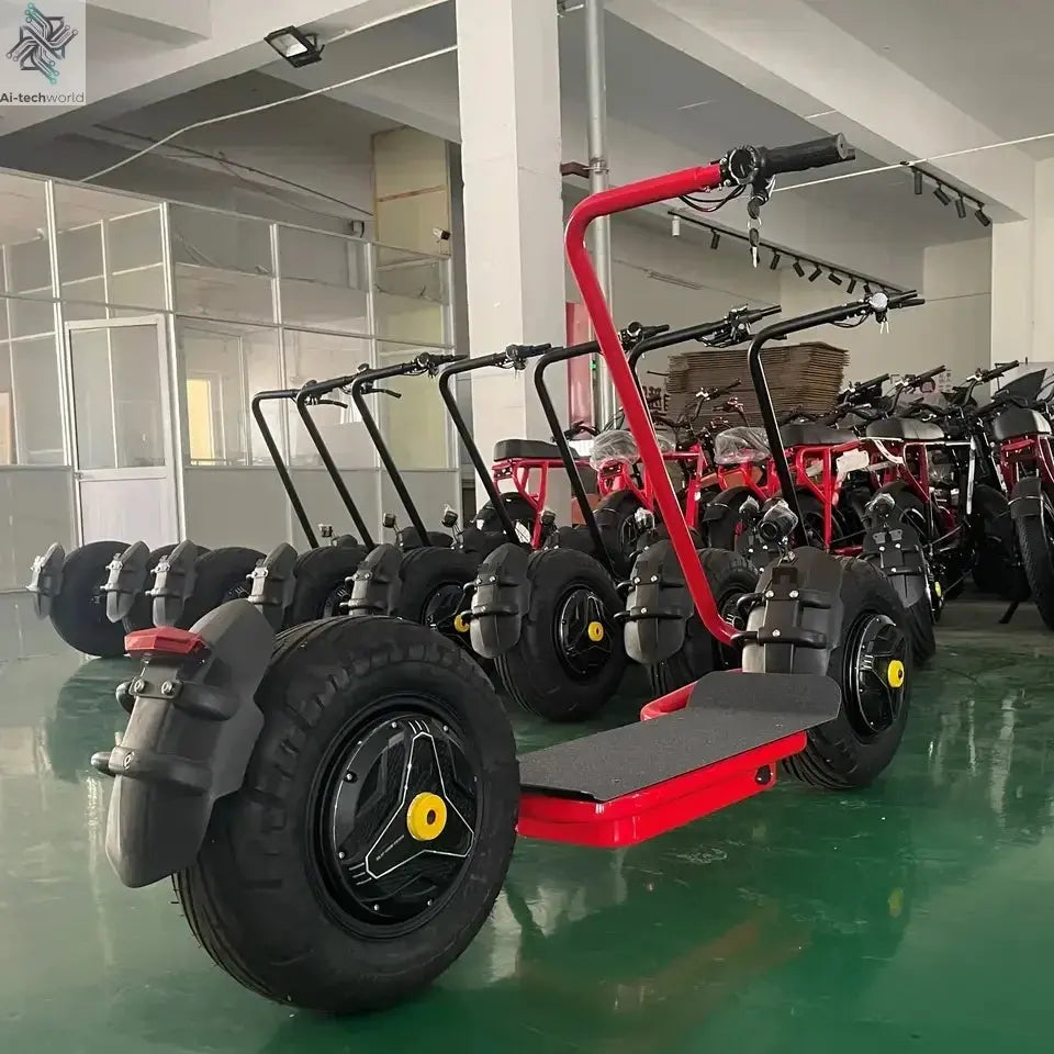 Qiaozhi Newest Design Big Two Wheels Fat Tyre Citycoco 1500W Max Disc Brake Electric Scooters Steel Frame Ai-TechWorld 
