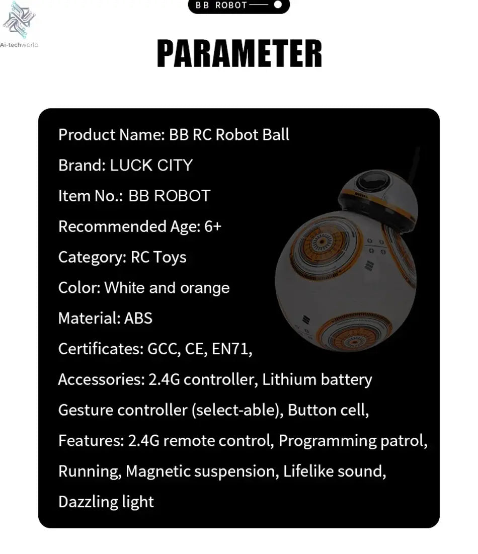 RC Robot 2.4G Radio Remote Control With Sound Watch Gesture Induction Sensor Intelligent Robot Car Model Kid Electronic Toy Gift Ai-TechWorld 