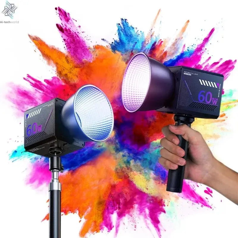 RGB Video Light Portable LED Photography Studio Light with 10000mAh Rechargeable for Vlog Streaming LIVE Photo Fill Lamp Ai-TechWorld 