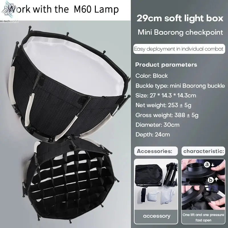 RGB Video Light Portable LED Photography Studio Light with 10000mAh Rechargeable for Vlog Streaming LIVE Photo Fill Lamp Ai-TechWorld 