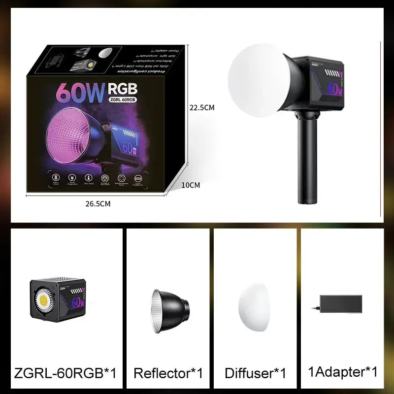 RGB Video Light Portable LED Photography Studio Light with 10000mAh Rechargeable for Vlog Streaming LIVE Photo Fill Lamp Ai-TechWorld 