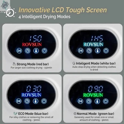 ROVSUN Portable Clothes Dryer, 110V 850W High End Front Load Laundry Tumble Dryer, 1.5 cu.ft Electric Dryer - Ai - TechWorld