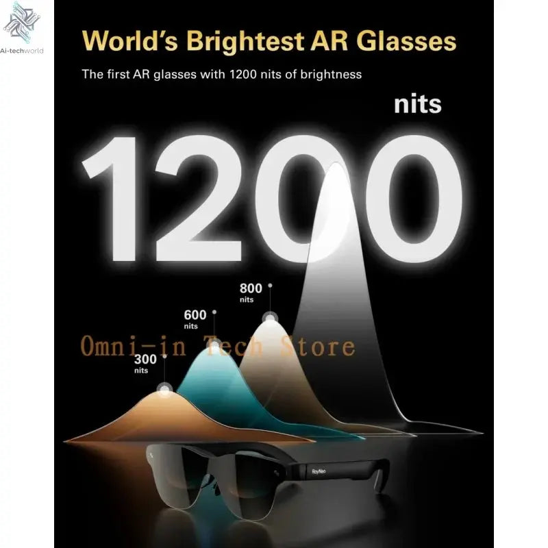 RayNeo Air 3S Pro smart AR glasses, 135-inch HD viewing, 1200Nits brightness, 3D surround sound Ai-TechWorld 
