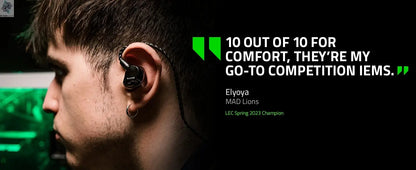 Razer Moray Ergonomic In-ear Monitor for All-day Streaming Hybrid Dual-driver Acoustic Design Superior Passive Noise Isolation Ai-TechWorld 