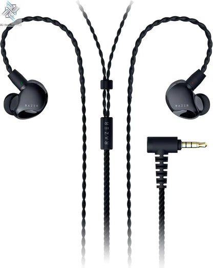 Razer Moray Ergonomic In-ear Monitor for All-day Streaming Hybrid Dual-driver Acoustic Design Superior Passive Noise Isolation Ai-TechWorld 