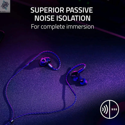 Razer Moray Ergonomic In-ear Monitor for All-day Streaming Hybrid Dual-driver Acoustic Design Superior Passive Noise Isolation Ai-TechWorld 