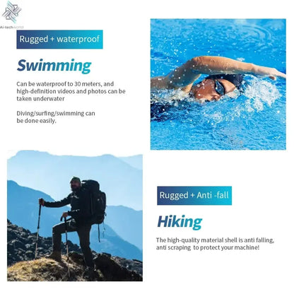 Real 5K/4K Mini Camera Pocket WIFI Outdoor DV 270°Rotatable Bodycam with Waterproof Case Sports Action Portable Recorder Ai-TechWorld 