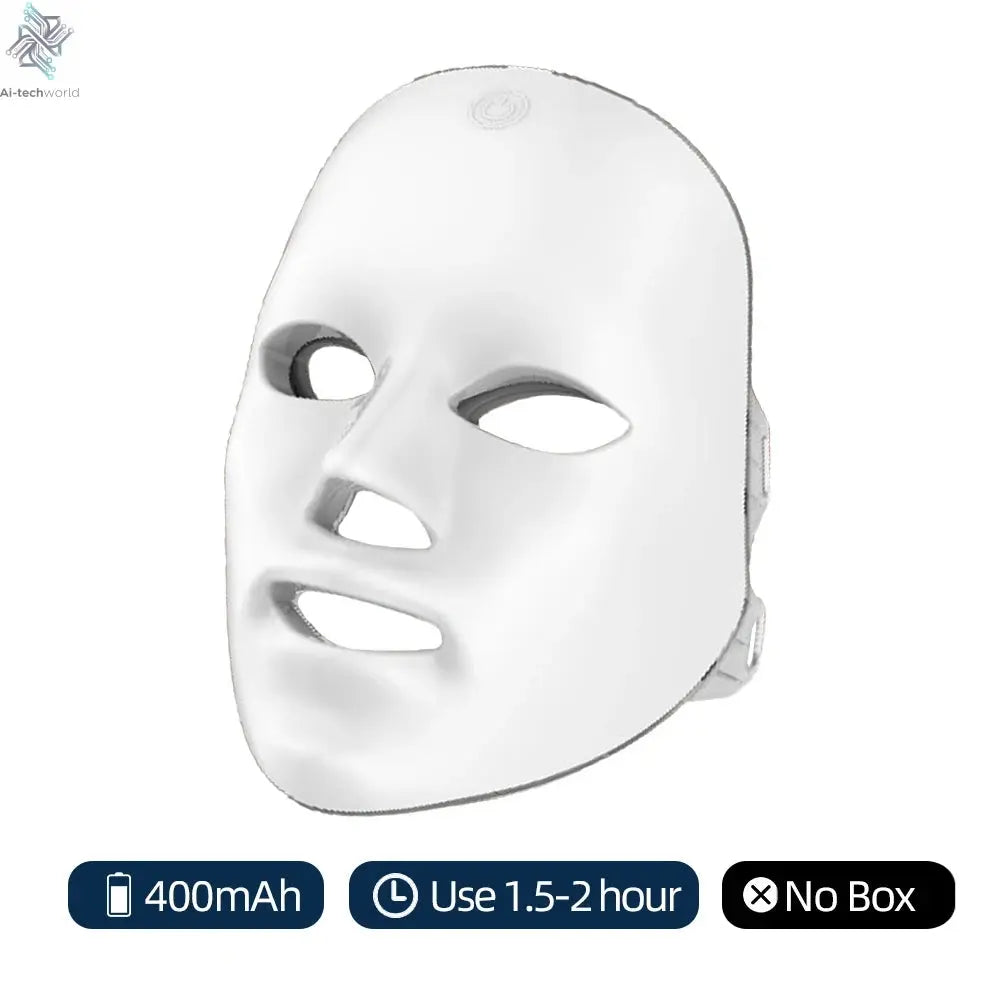 Rechargeable Facial LED Mask 7 Colors LED Photon Beauty Mask Skin Rejuvenation Home Face Lifting Whitening Skin Care Beauty Mask Ai-TechWorld 