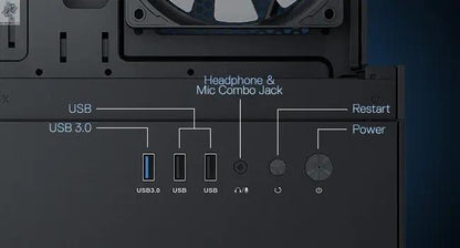 Redragon CA606 Gaming Back-Mounted ATX Computer Chassis,3 x 120mm Fans Pre-Installed 270° Full View PC Case, Ai-TechWorld 