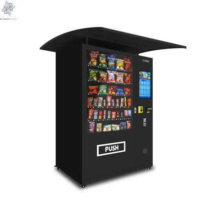 Refrigerated Wall Mounted Vending Machine Combo Hot Sellers for Foods and Drinks 21.5 Inch Digital Touch Screen Ai-TechWorld 