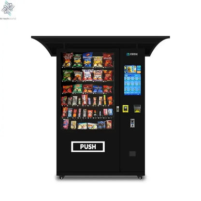 Refrigerated Wall Mounted Vending Machine Combo Hot Sellers for Foods and Drinks 21.5 Inch Digital Touch Screen Ai-TechWorld 