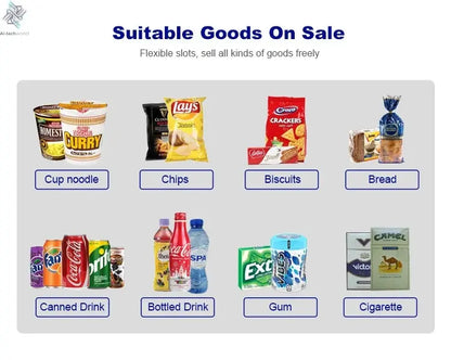 Refrigerated Wall Mounted Vending Machine Combo Hot Sellers for Foods and Drinks 21.5 Inch Digital Touch Screen Ai-TechWorld 