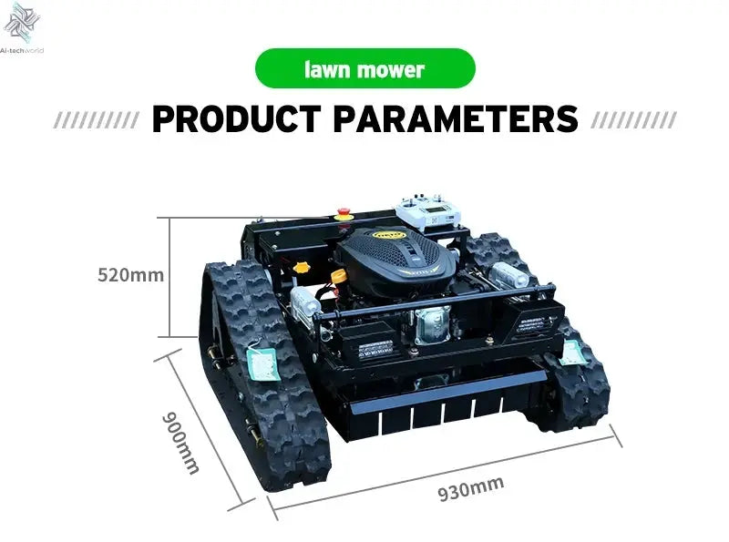 Remote Control Lawn Mower Crawler 7.5HP Tracked Radio Controlled - Ai-TechWorld