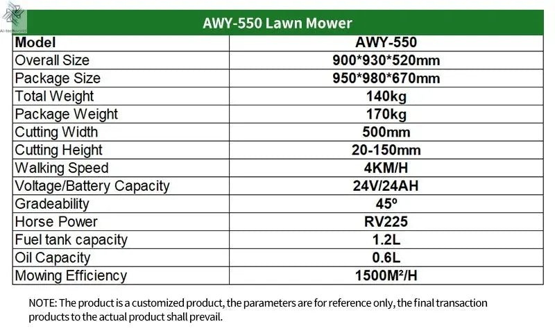 Remote Control Lawn Mower Crawler 7.5HP Tracked Radio Controlled - Ai-TechWorld