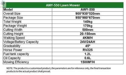 Remote Control Lawn Mower Crawler 7.5HP Tracked Radio Controlled - Ai-TechWorld