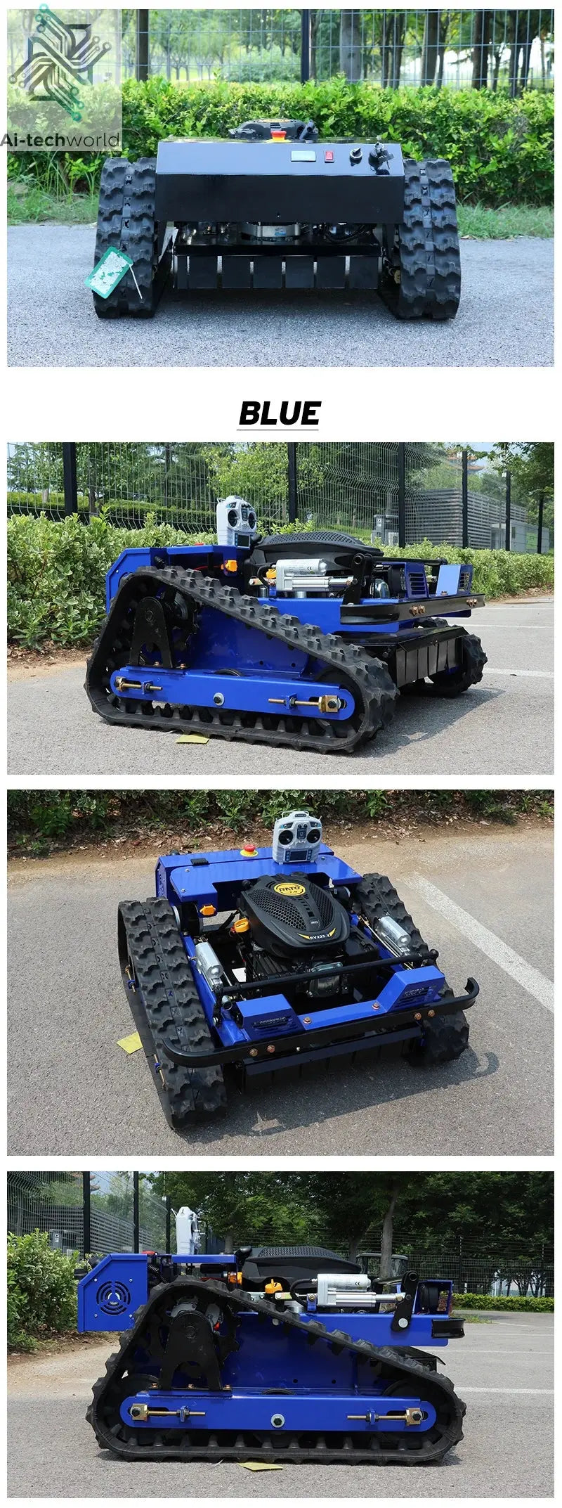 Remote Control Lawn Mower Crawler 7.5HP Tracked Radio Controlled - Ai-TechWorld