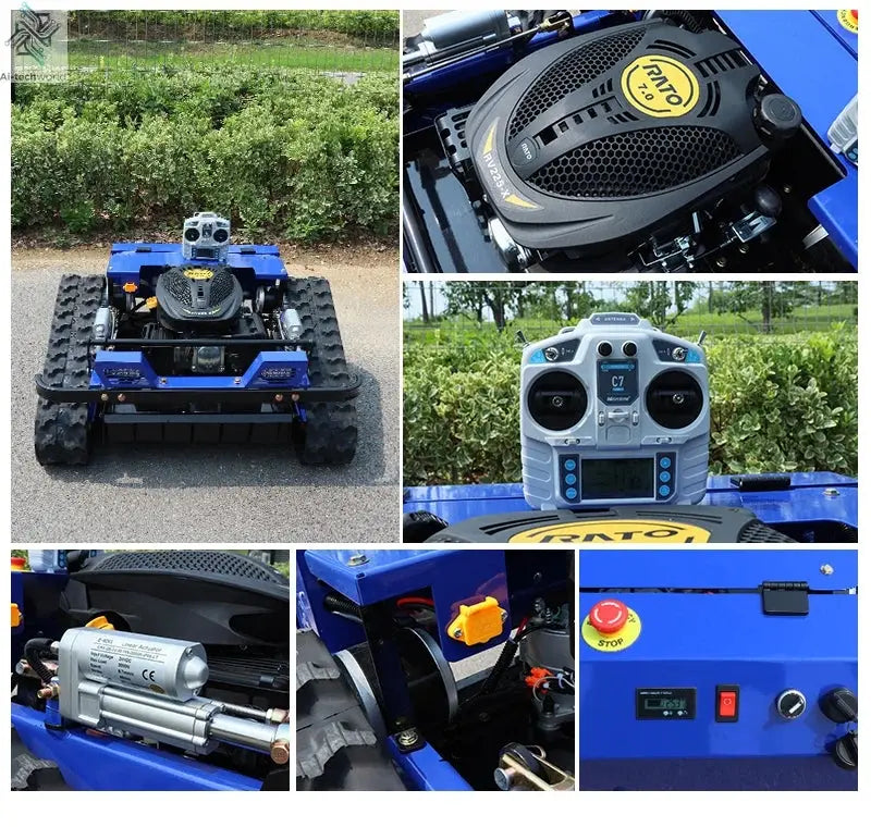 Remote Control Lawn Mower Crawler 7.5HP Tracked Radio Controlled - Ai-TechWorld