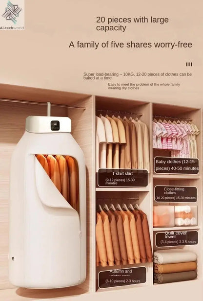Remote Control Multifunctional Dryer Electric Clothes Home Cabinet Floor Machine Laundry Dryers Warm Air Dryer With Timing Home - Ai - TechWorld