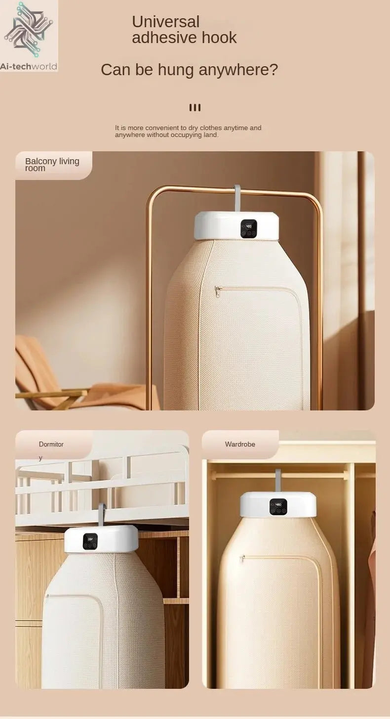 Remote Control Multifunctional Dryer Electric Clothes Home Cabinet Floor Machine Laundry Dryers Warm Air Dryer With Timing Home Ai-TechWorld