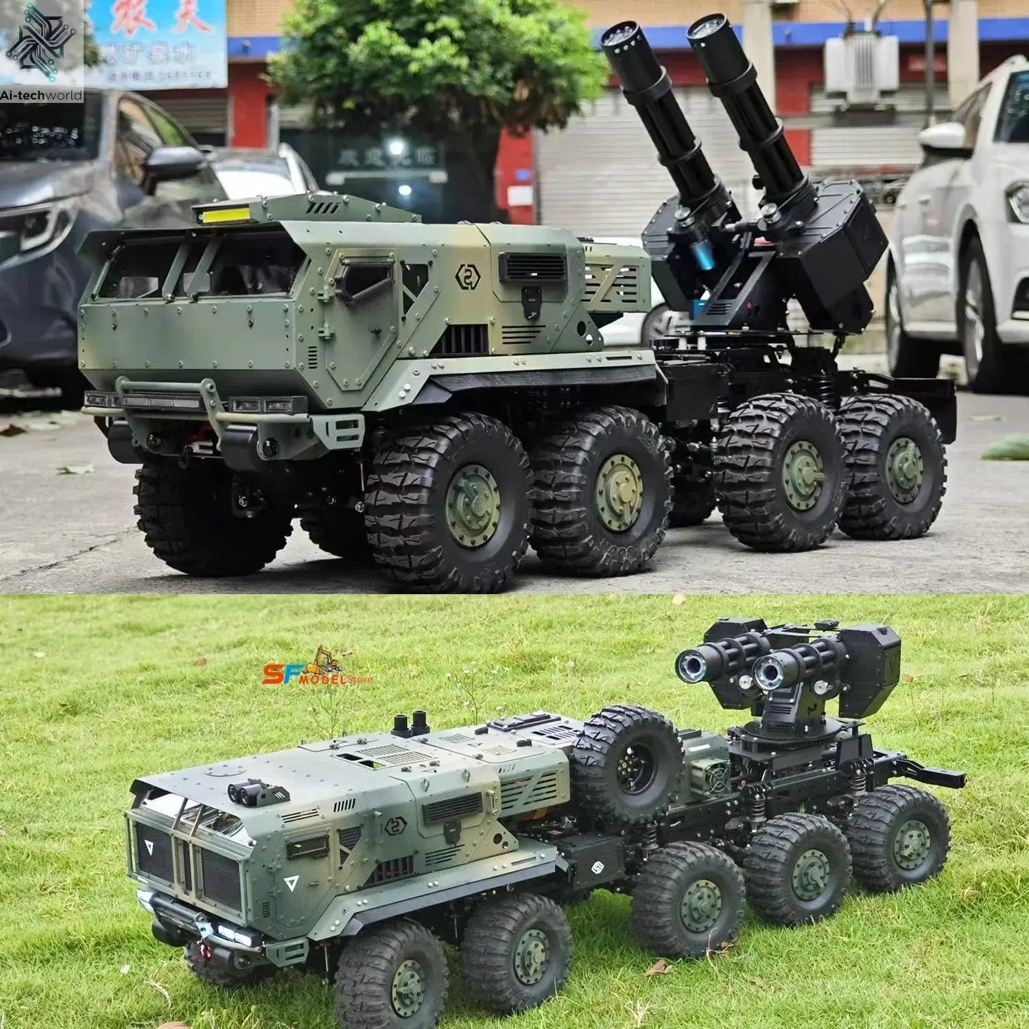 Remote Control Nitrate Ring Turret 1/14 Electric RC Truck Suitable for Model Toys Adult Remote Control Car Accessories Toys Ai-TechWorld 