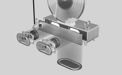 Retro Bluetooth Speaker with Vintage Vertical Record Design, Earthy Aesthetic Home Decor for Kitchen, Bedroom, Apartment, Desk Ai-TechWorld 
