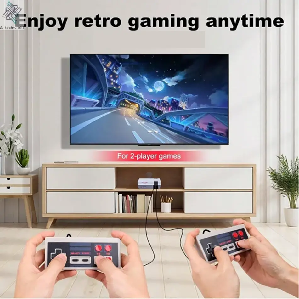 Retro Game Console, Mini Video Game System, Built-in 620 Classic Games, Plug-and-Play TV Game Console with AV Output Port Ai-TechWorld 