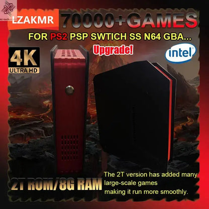 Retro X4 Gaming Console 8G RAM 2T Loaded 70000+ Games for Wii PS2 DC PSP GAMECUBE Plug-and-Play On TV Windows 11 Children's Gift Ai-TechWorld 