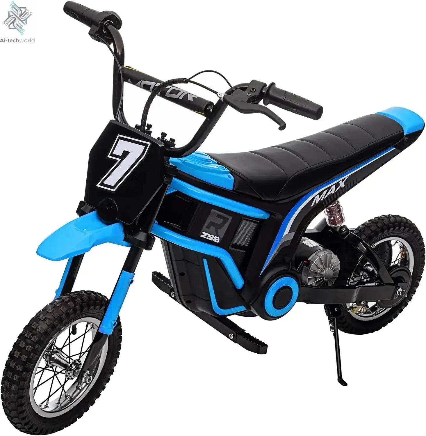 Ride On Motorcycle for Kids Electric Dirt Bike 24-Volt 350-Watt Kid's Toys Up to 14.29 MPH, 2-Speed Modes, Max Load 135 Lbs Ai-TechWorld 