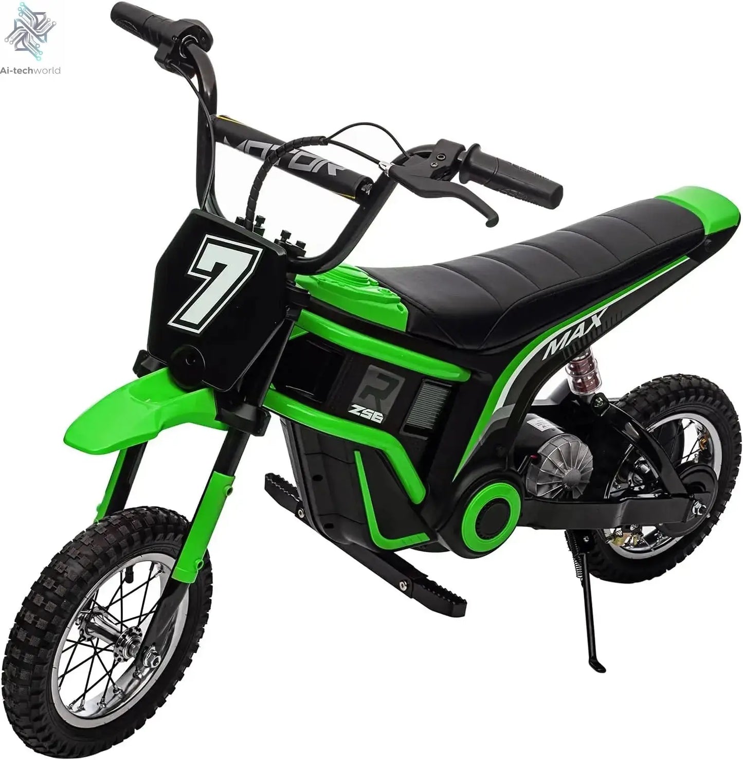 Ride On Motorcycle for Kids Electric Dirt Bike 24-Volt 350-Watt Kid's Toys Up to 14.29 MPH, 2-Speed Modes, Max Load 135 Lbs Ai-TechWorld 