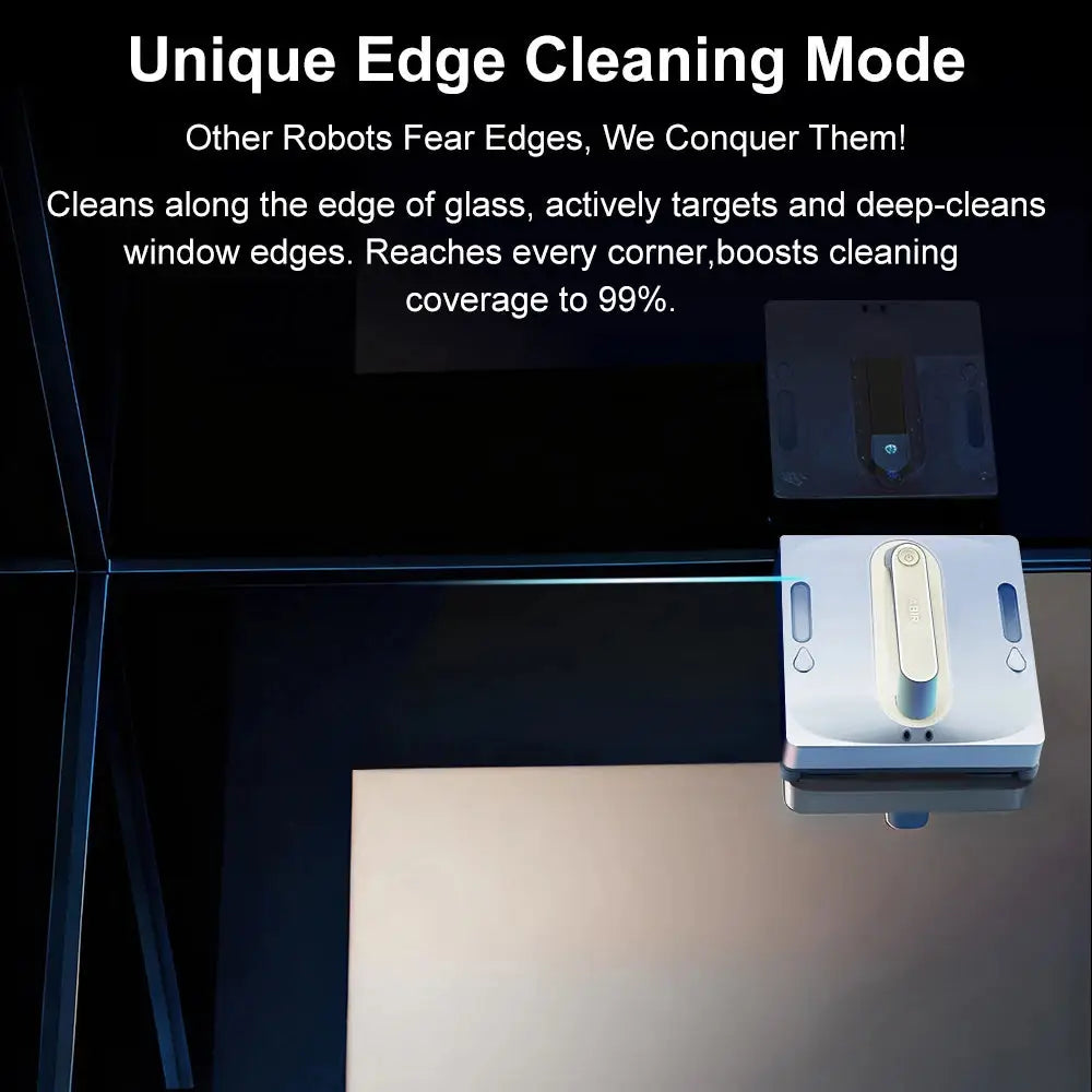 Robot Window Vacuum Cleaner ABIR WD9,4-Way Water Spray, Laser Sensor,9000PA Suction, Low Nosise,Wet Dry Scrape & Wipe in One - Ai-TechWorld