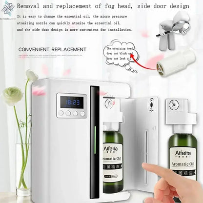 Room Fragrance Diffuser Wall Mounted Hotel Air Freshener Bluetooth Essential Oils Diffuser Built-in Fan Electric Smell For Home Ai-TechWorld 