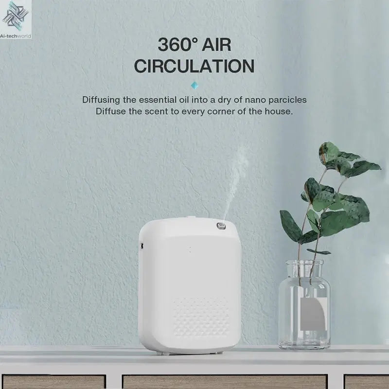 Room Fragrance Diffuser Wall Mounted Hotel Air Freshener Bluetooth Essential Oils Diffuser Built-in Fan Electric Smell For Home Ai-TechWorld 