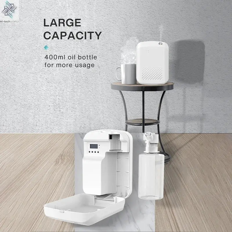 Room Fragrance Diffuser Wall Mounted Hotel Air Freshener Bluetooth Essential Oils Diffuser Built-in Fan Electric Smell For Home Ai-TechWorld 