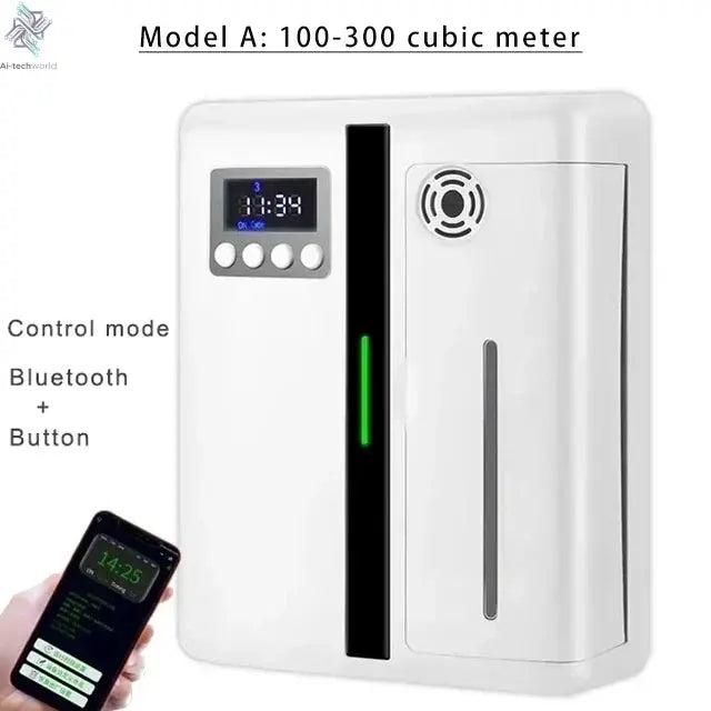 Room Fragrance Diffuser Wall Mounted Hotel Air Freshener Bluetooth Essential Oils Diffuser Built-in Fan Electric Smell For Home Ai-TechWorld 