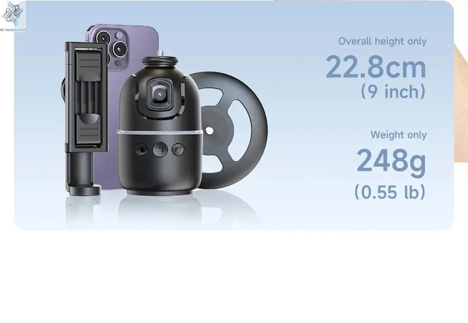 Roreta 2024 AI Smart Gimbal 360° Auto Face Tracking Gimbal All-in-one Rotation For Smartphone video Vlog Stabilizer Phone Holder Ai-TechWorld 