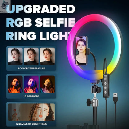 Rotating 360 Photo Booth Machine Selfie Stand Free Customize Logo With RGB Light App Remote Control For Parties Events With Case Ai-TechWorld 