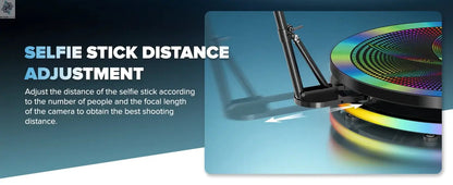 Rotating 360 Photo Booth Machine Selfie Stand Free Customize Logo With RGB Light App Remote Control For Parties Events With Case Ai-TechWorld 