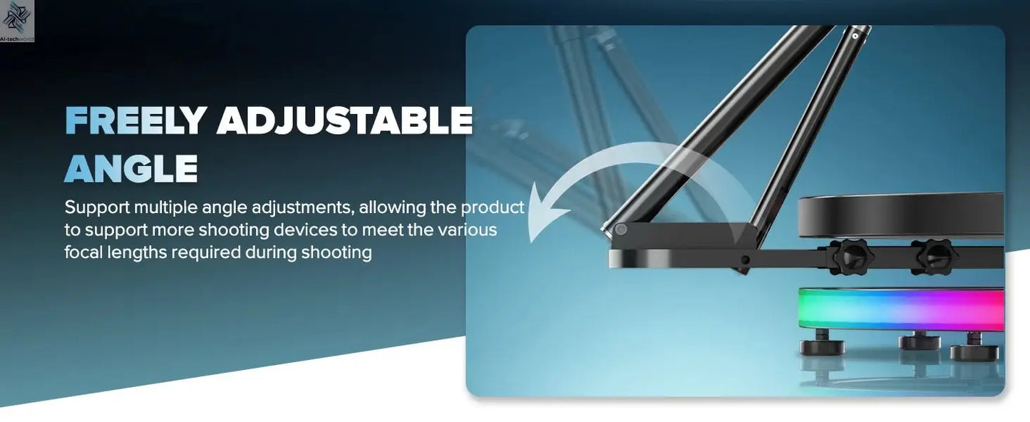 Rotating 360 Photo Booth Machine Selfie Stand Free Customize Logo With RGB Light App Remote Control For Parties Events With Case Ai-TechWorld 