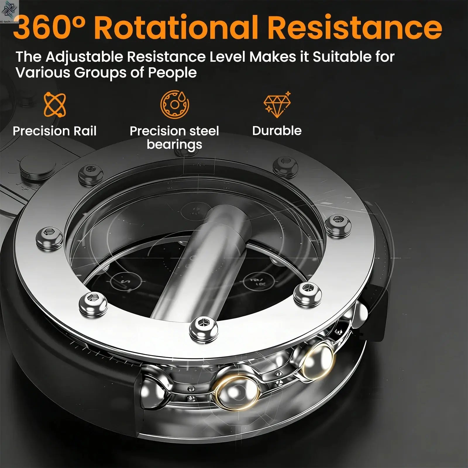 Rotator Machine Multifunctional Grip Strength Trainer 8 to 15 Pounds Adjustable Forearm Exerciser - Ai-TechWorld