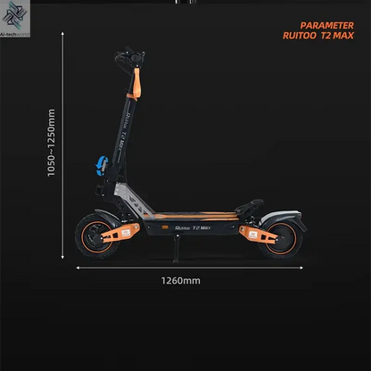 Ruitoo T2Max 1000W Nice design Electric Scooter Folding Two Wheel Scooter for Adults Ai-TechWorld 