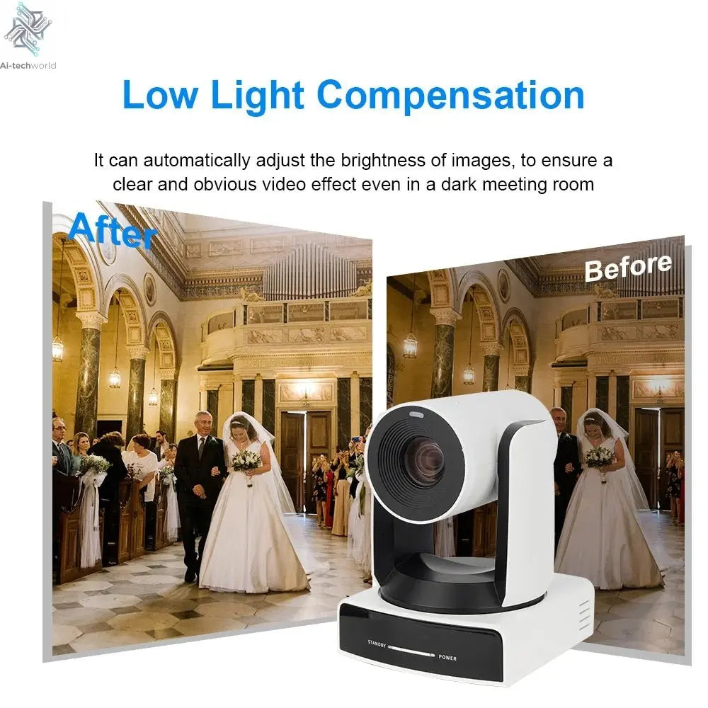 Runpu 4K NDI Camera 60FPS 30X Optical Zoom AI Auto Tracking PTZ Conference Camera with PoE HDMI SDI USB for Live Streaming OBS - Ai - TechWorld